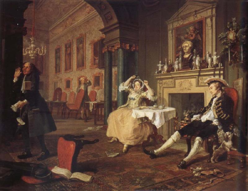 William Hogarth shortly after the wedding oil painting picture